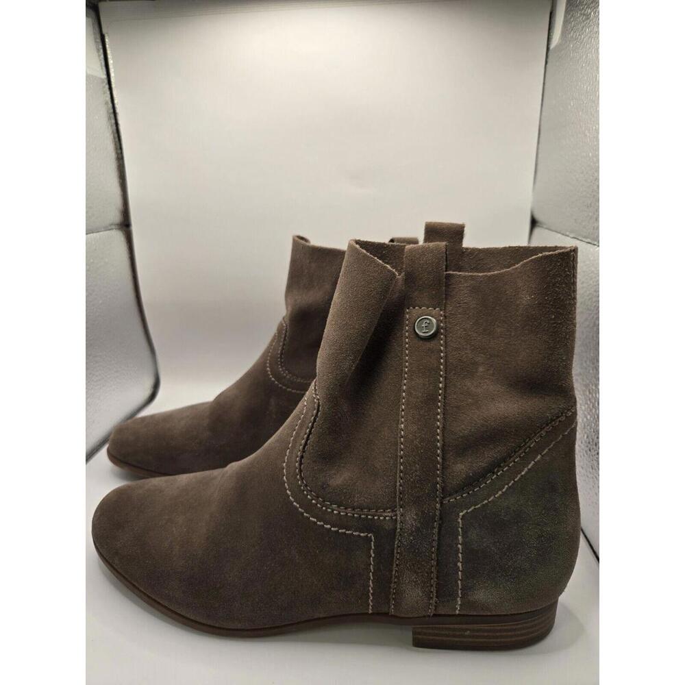 Suede Ankle Boots in Brown
